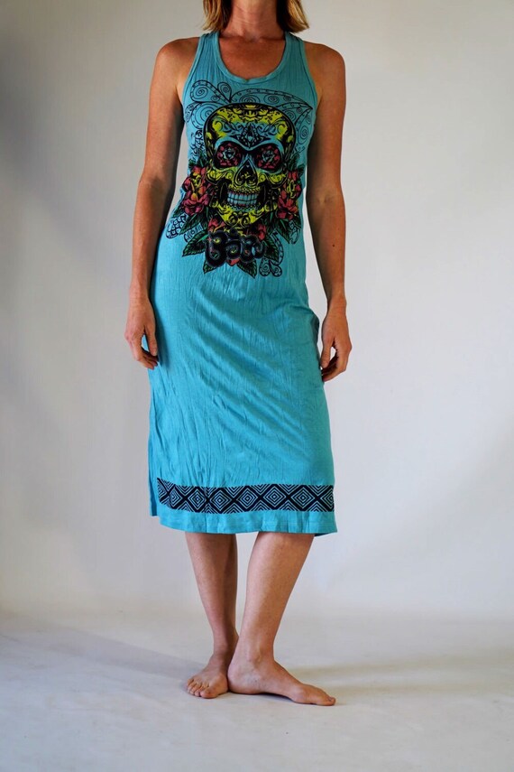 skull maxi dress