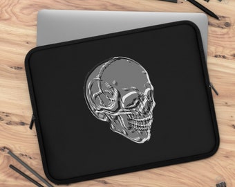 The Ephemeral Echo: A Skull Print Chronicle - No. 1 Laptop Sleeve