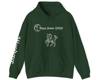 Wandering Unicorn and The Bat Princess ~ Fluffy Demon Industries Unisex Hooded Sweatshirt