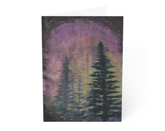 Glowing Forest Blank Folded Greeting Card