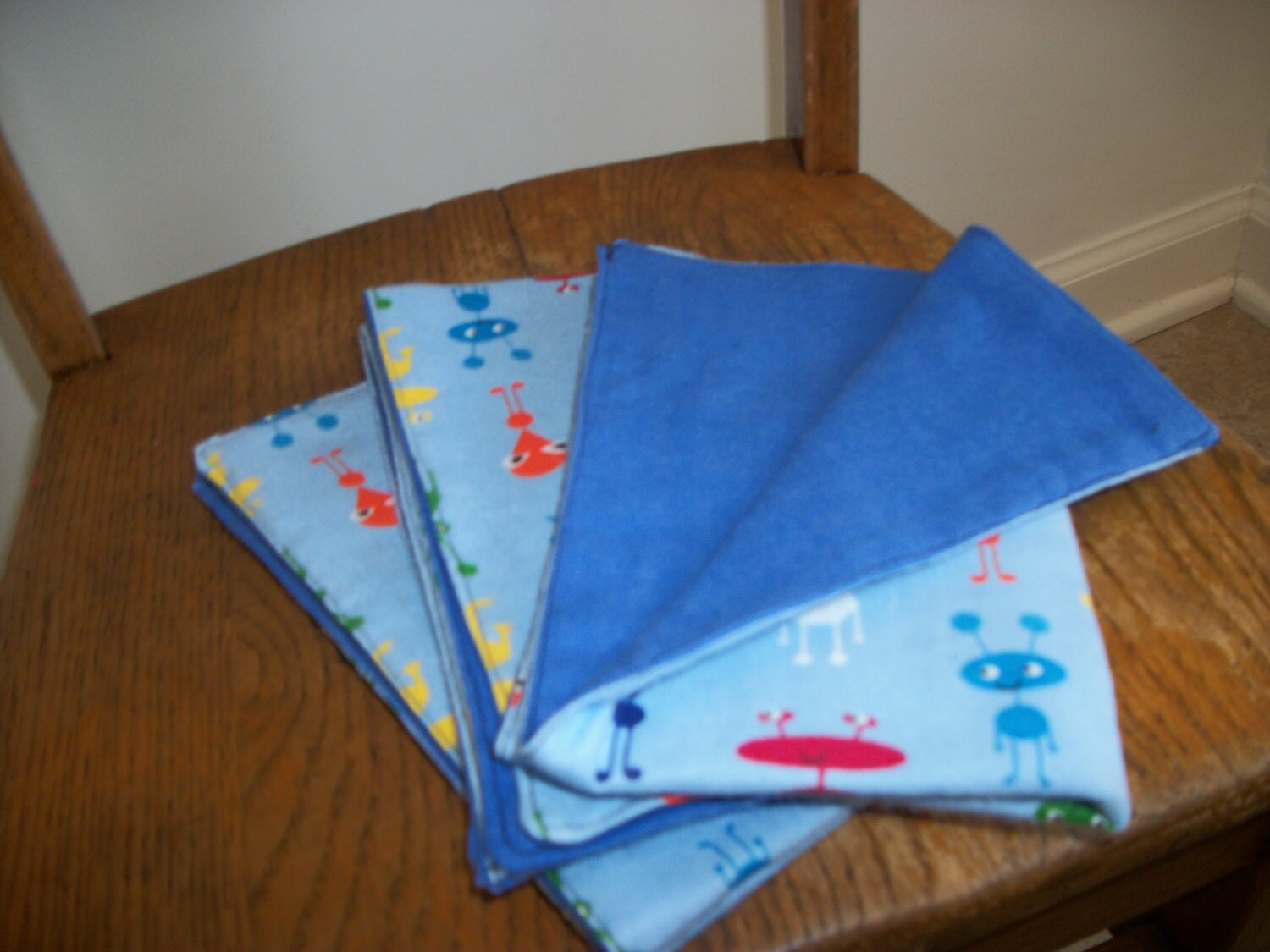 Cotton Flannel Baby Burp Cloths Set of Three Etsy