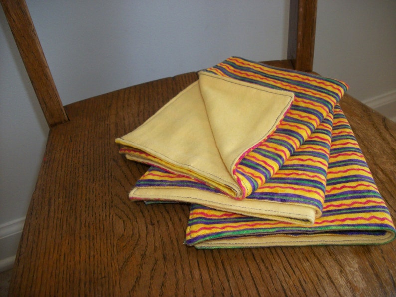 Cotton Flannel Baby Burp Cloths Set of Three for girl or boy Etsy