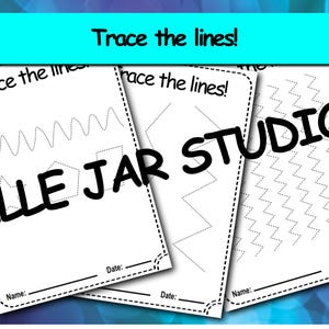 Preschool Line Tracing Worksheets | Learn to Trace Lines | Homeschool Printable Activities | Toddler Pre-Handwriting Practice PDF Pack 1!