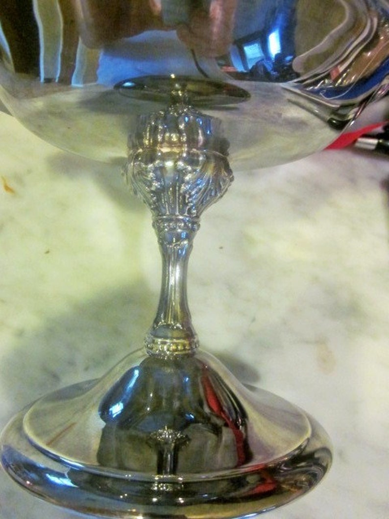 1955 Vtg Reed /& Barton Silverplate Tara Hall #1109 Pedestal Compote Candy Dish --CA