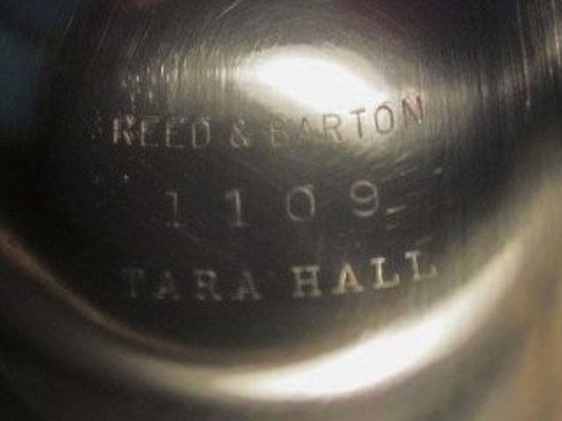 1955 Vtg Reed /& Barton Silverplate Tara Hall #1109 Pedestal Compote Candy Dish --CA