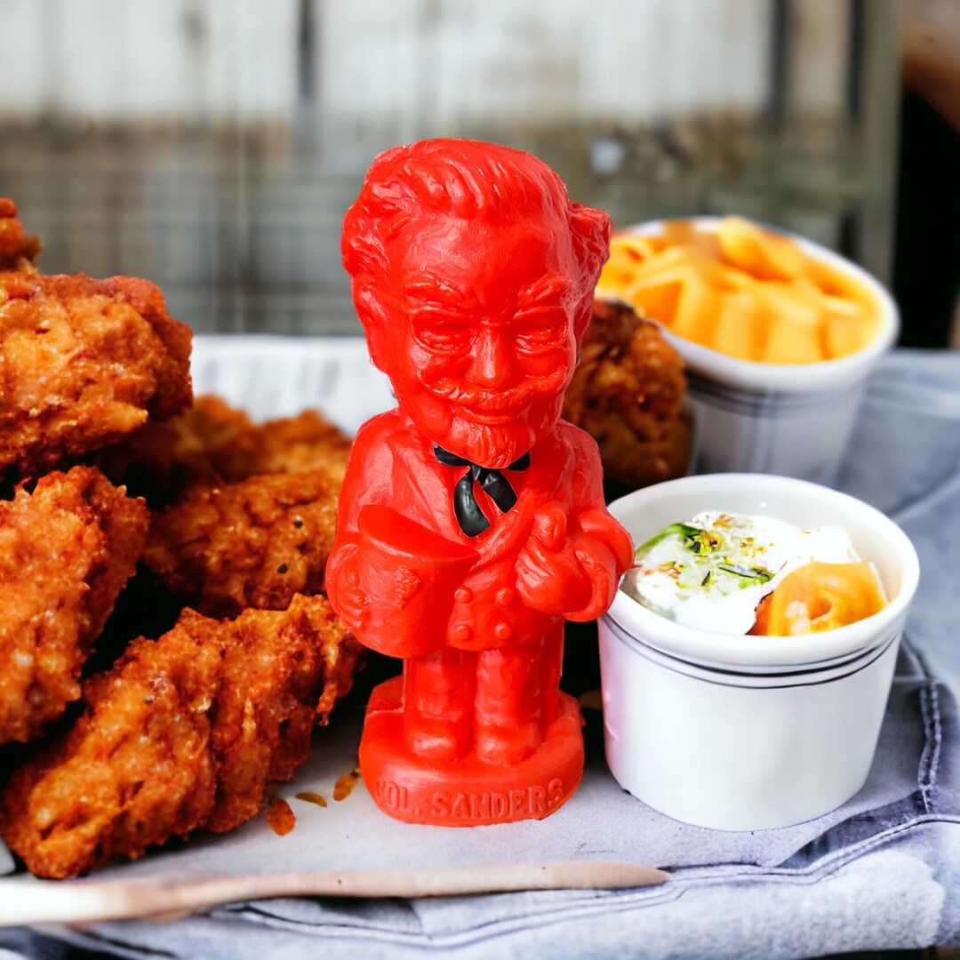 Vintage 1970s KFC Colonel Sanders Plastic Piggy Bank Red Bank Etsy