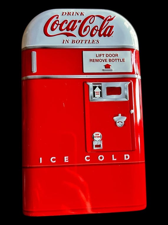 Coca-Cola 自動販売機 赤・白 札幌 冷えます！ レア コカ・コーラ 自動販売機 自販機 瓶 Coca