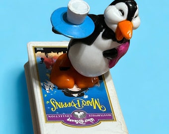 1998 McDonald’s Disney Mary Poppins VHS Toy Penguin Waiter Train Car Figure 3”