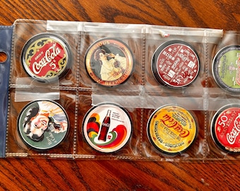 1990s Coca-Cola Collectible, Coke Cap, Series 1 or 2 Complete Set of 8 Your Choice!