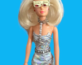 Muñeca Jem y los Hologramas de Hasbro, vintage, 1985, con atuendo moderno personalizado