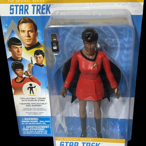 Star Trek TOS Lieutenant Nyota Uhura Nichelle Nichols  Bendable 7" Figure w Base