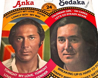 PAUL ANKA and NEIL Sedaka, Vintage Double Album, 1976 Record