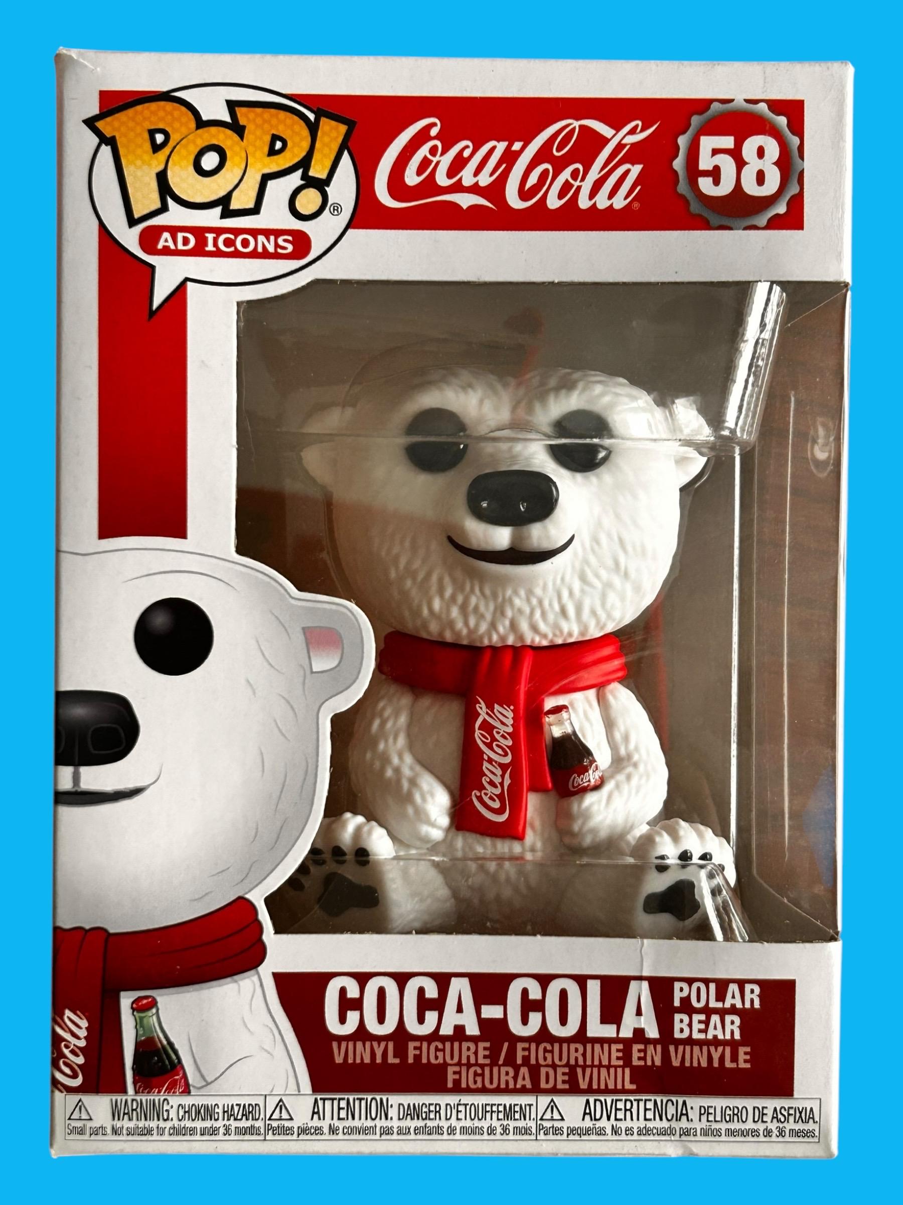 Merchandising Retro Funko Pop Coca-Cola Oso Polar 90s - Figura Coleccionable Con Estuche Protector Protector Caja Toybop