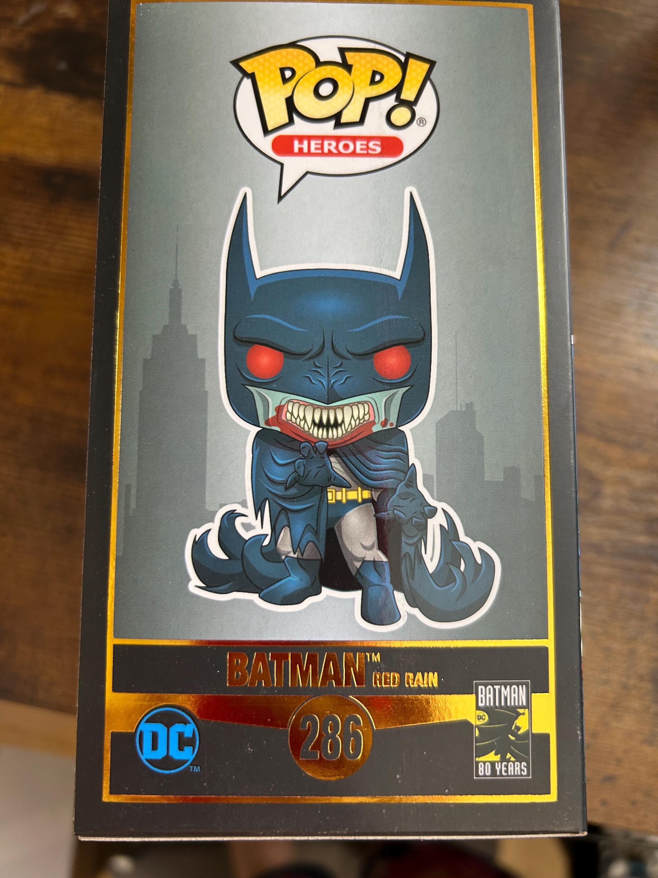 Funko POP! Heroes Batman Red Rain 286 Batman DC Comics 80 Years - Etsy