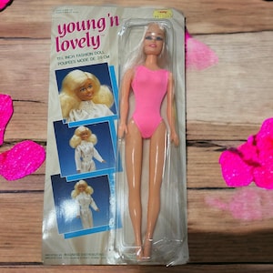 1970s Vintage plastic fashion doll Barbie type clone Young and Lovely Doll