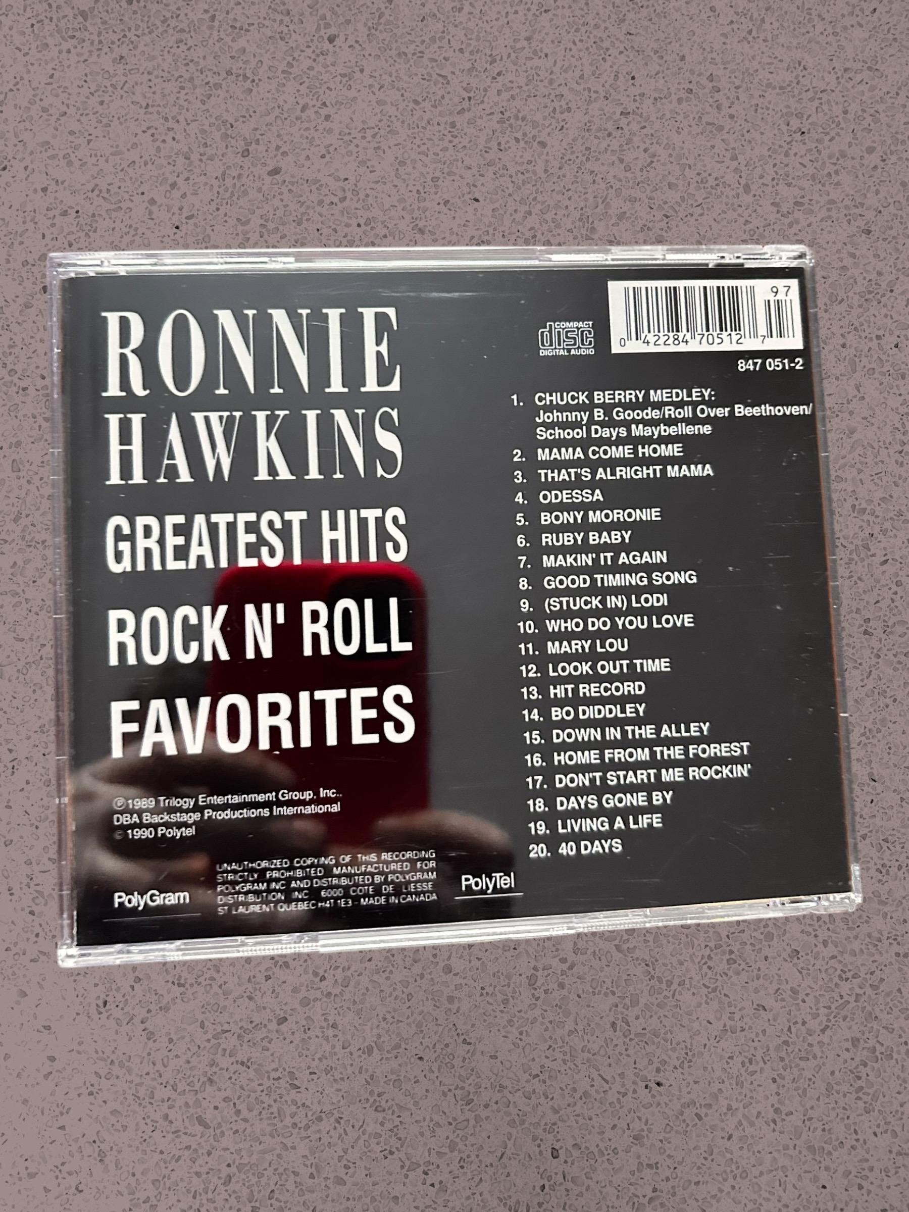 Ronnie Hawkins Rock N Roll Favourites Greatest Hits Pre Owned CD