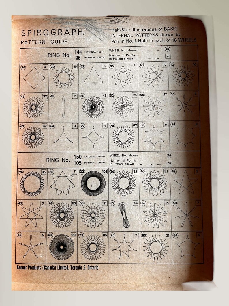 Vintage 1967 KENNER SPIROGRAPH With Original Box Manual - Etsy