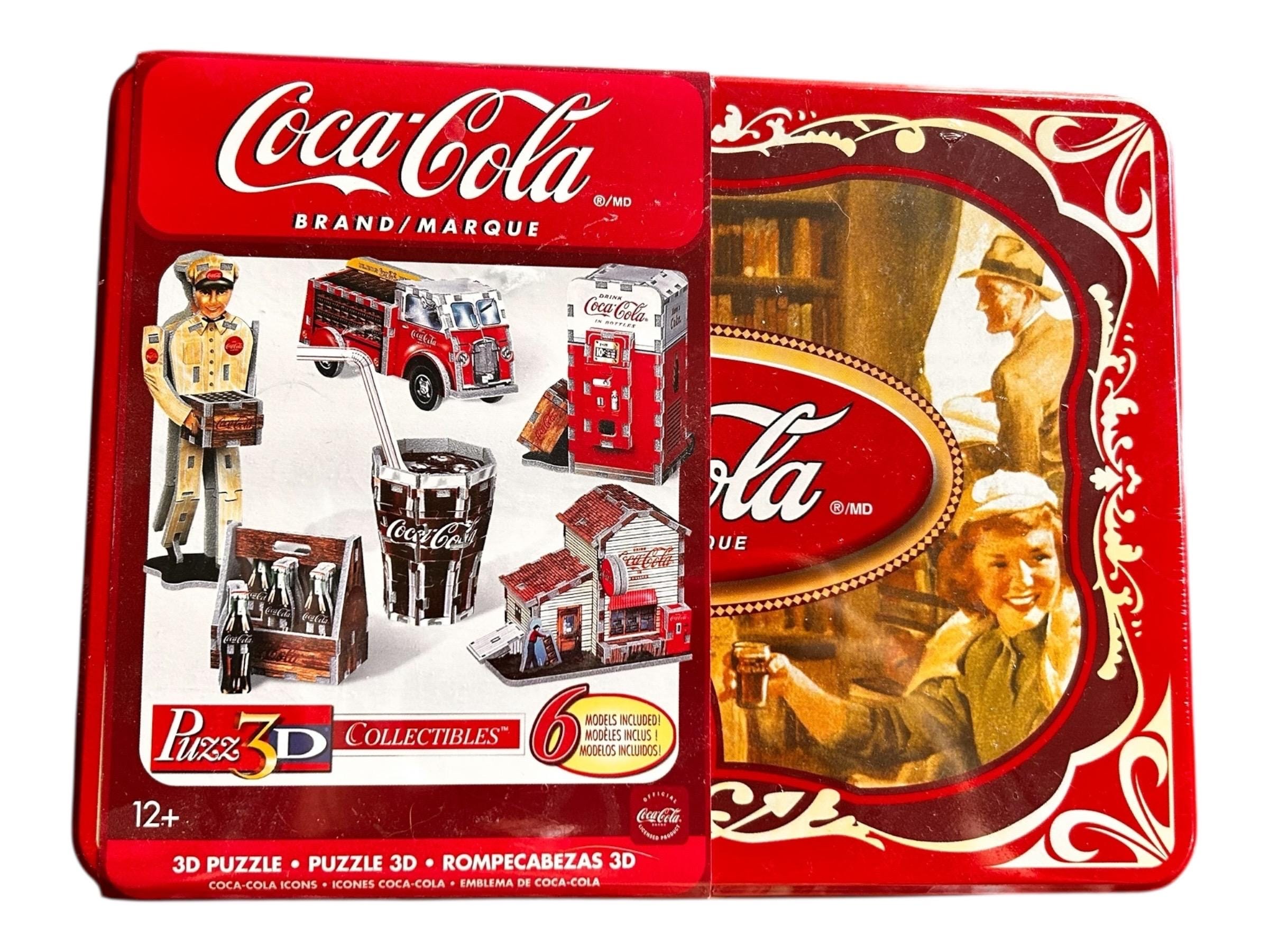 Coke Cola PUZZ 3D 6 Pcs Toys Puzzle Retro Metal Tin Your