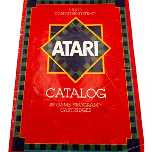 Atari Video Game Catalog For Atari 2600 Game System   Vintage 1982