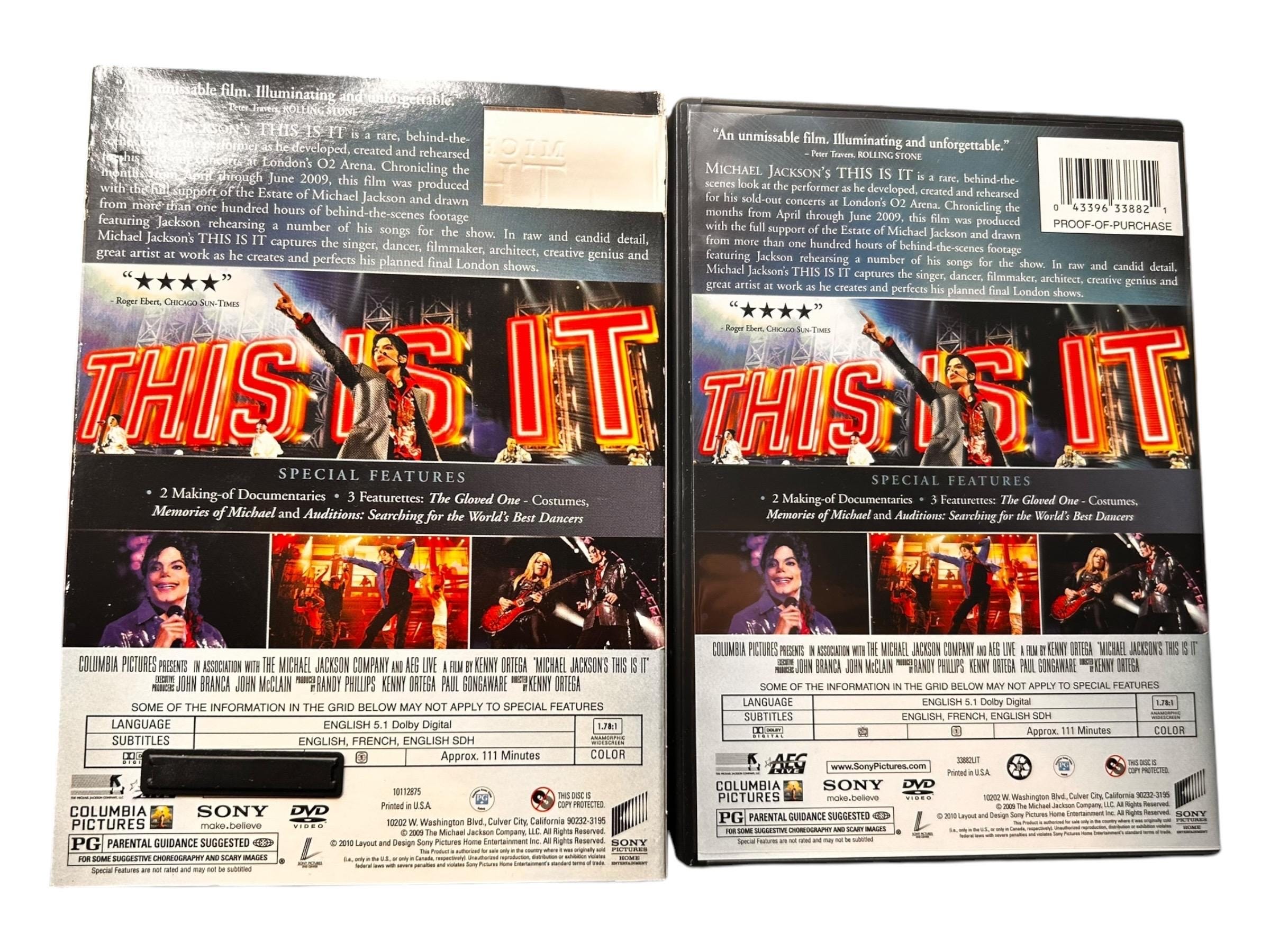 Michael Jackson's - This is It Blockbuster Exclusive 2 X DVD - Etsy