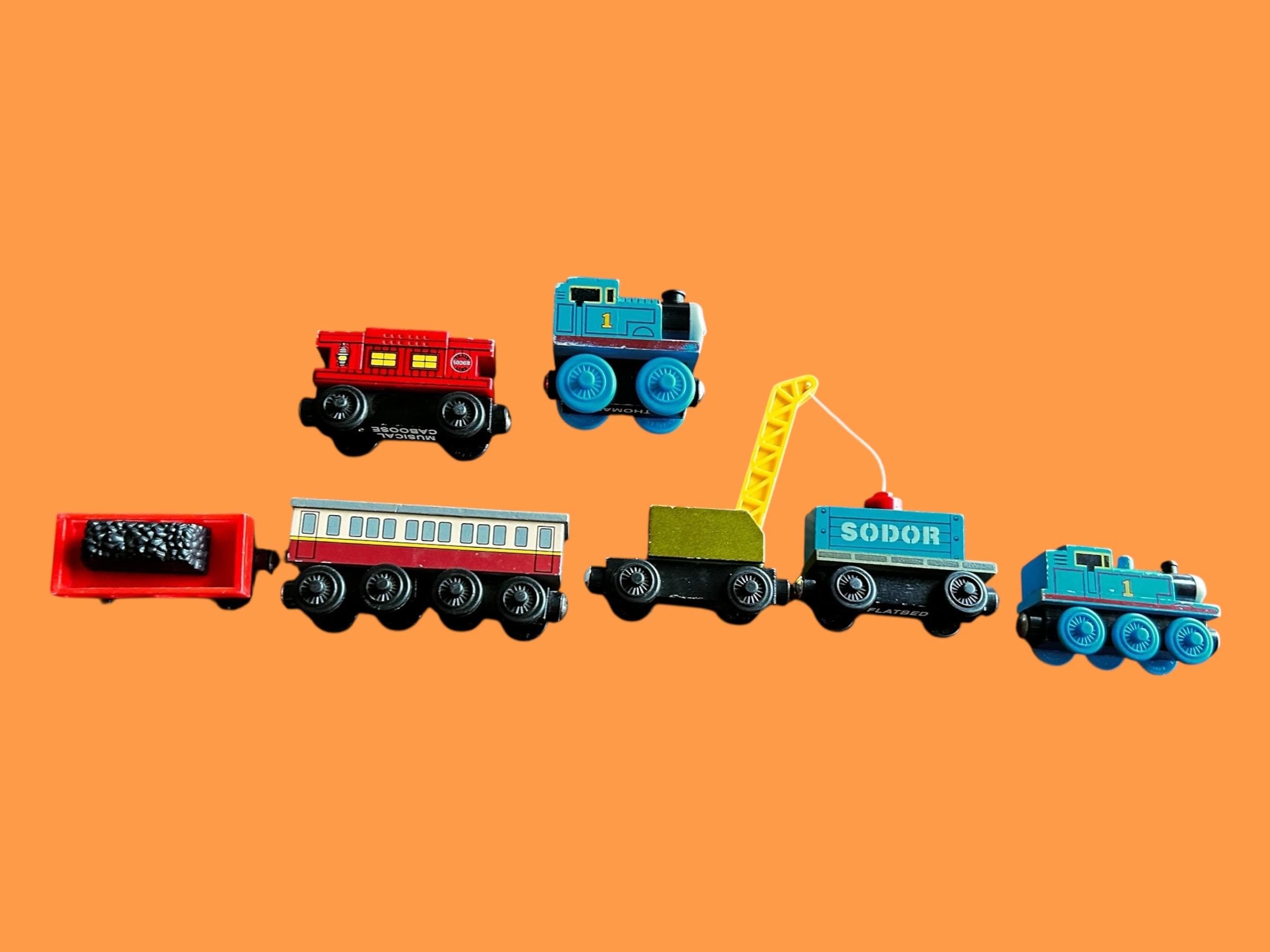 1990年代の木製列車トーマスと仲間たち 7両セット（写真の通り