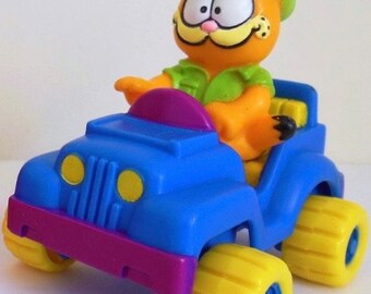 Vintage 1988 McDonalds Happy Meal Toys Garfield Safari New in Packaging