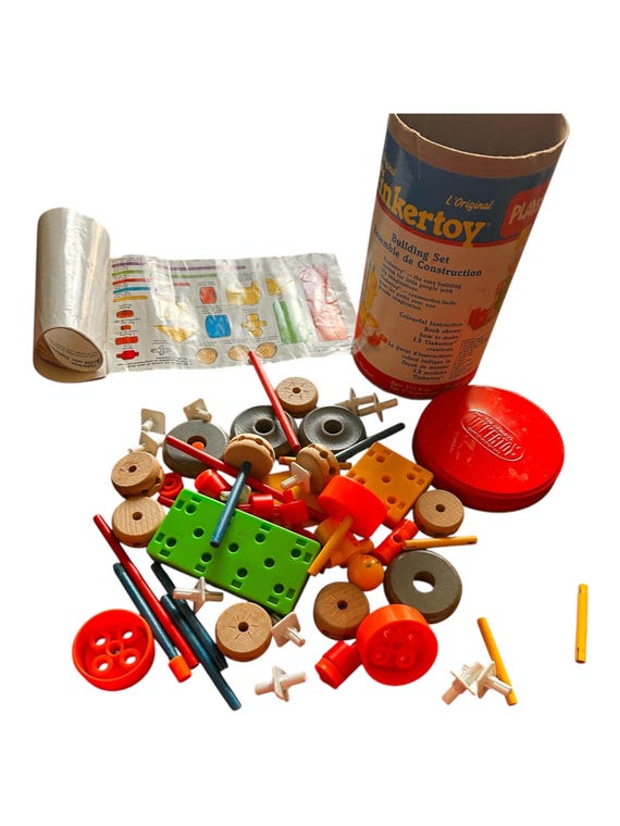 VINTAGE 1986 Playskool Original Tinkertoy Beginners Set HASBRO
