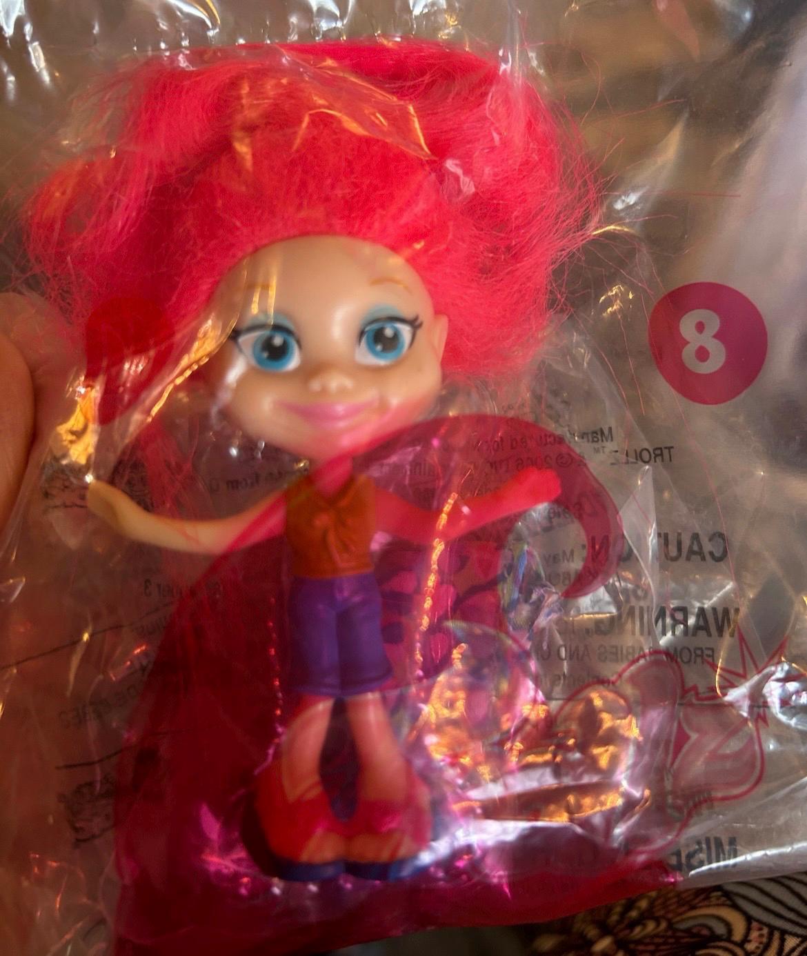 2006 Mcdonalds Happy Meal Trollz Toy Marissa Troll Doll #2 Pink