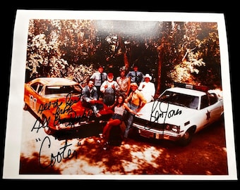 Foto firmada y autógrafa de Los Dukes de Hazzard, 8 x 10, sin certificado de autenticidad