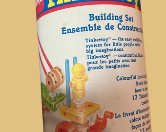 VINTAGE 1986 Playskool Original Tinkertoy Beginners Set  Hasbro Classic Tinkertoy Construction Set 2004 Toys R Us EUC (Read Description) main image 0