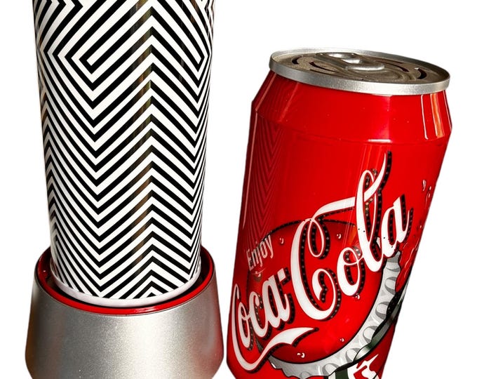 Vintage Coca Cola Coke Rotating Dynamic Ribbon Can Graphics NEW WORKING ...