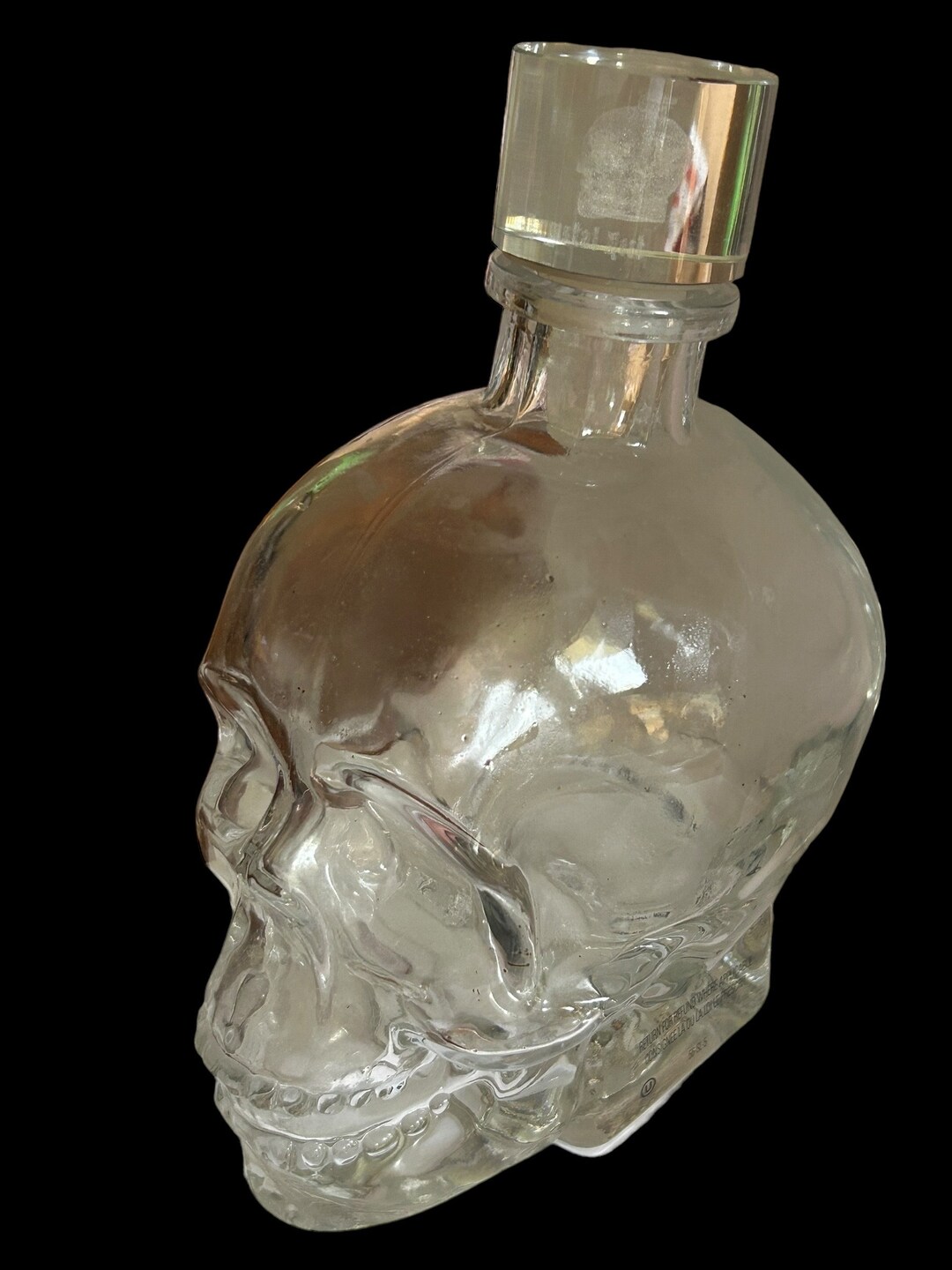 Skull Head Liquor Decanter Bottle Crystal Head Vodka Skeleton Skull Head Glass Refillable Bottle