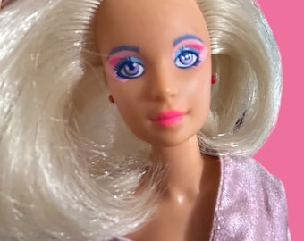 Hasbro 1985 Jem and The Holograms Doll with Blonde and Pink Hair with Original Clothes