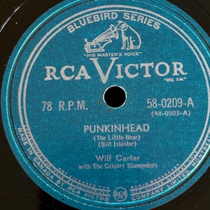 Wilf Carter - Punkinhead (Le petit ours) / Wha' Hoppen ? Album de musique folk et country de 1951, LP sous housse