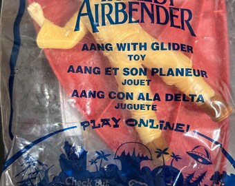 Vintage McDonald's 2010 Avatar The Last Airbender Aang Glider Toy #1 New