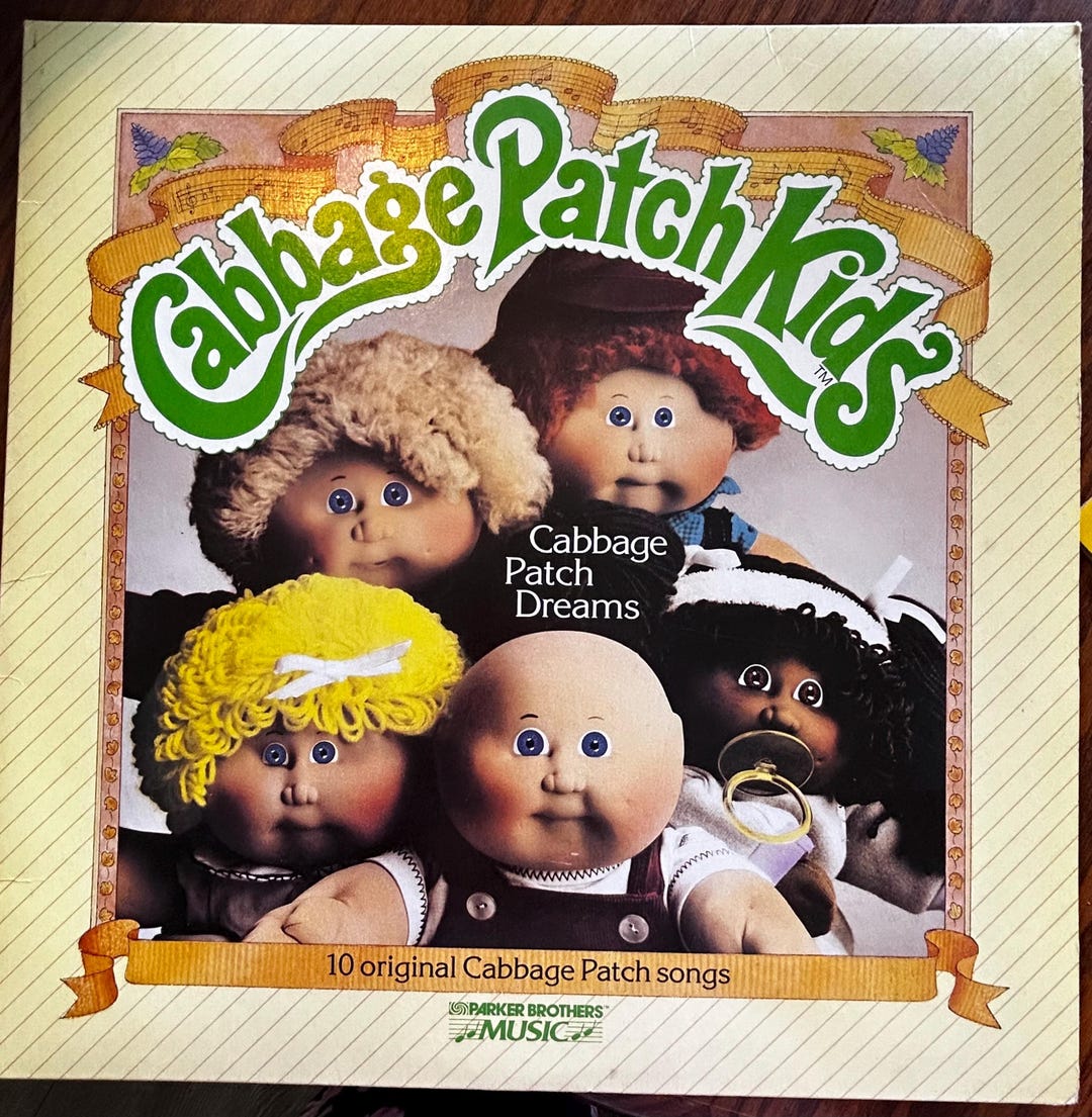 Drap Cabbage Patch Kids 1983 – 250x166 Cm + Taie, Fabrication Française (vintage, Défauts)