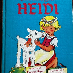 Vintage 60&#39;s Heidi and Babar Hardcover Book, Children&#39;s Books Dandelion Library, The Story of Babar Children&#39;s Book, Heidi Children&#39;s Book