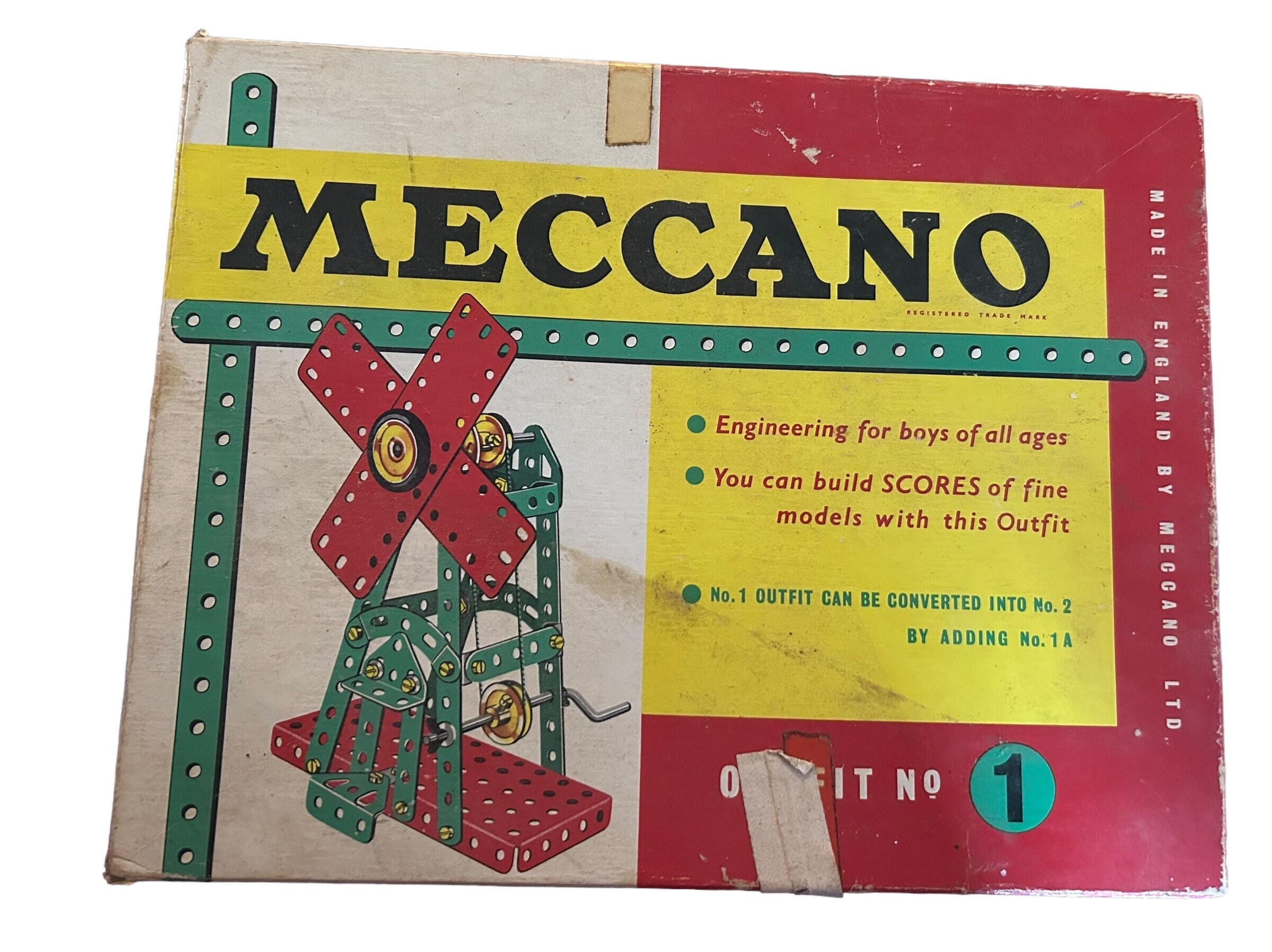Vintage 1962 MECCANO 0-1 0 and 1 Building Set Incomplete - Etsy