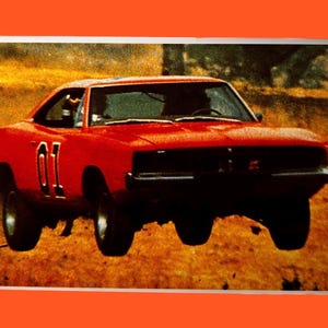Vintage Die Herzöge von Hazzard ~ Postkarte General Lee
