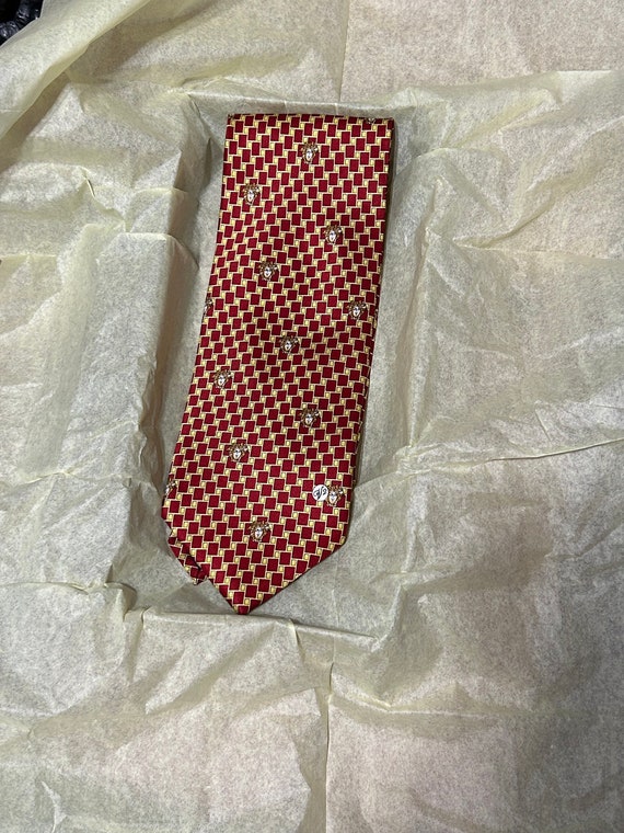 Men's Tie Versace Classic V2 100% Silk Red with G… - image 8