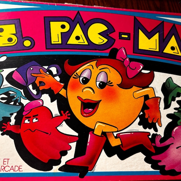 Vintage 1982 Ms. Pac-Man Board Game Milton Bradley Good Condition!!!!