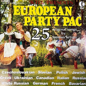 K-Tel European Party Pac 25 Original Songs By Famous Artists 12" Vinyl Record