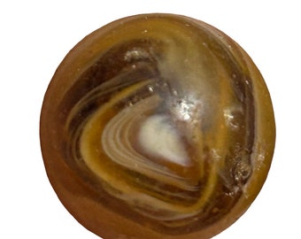 1920s Antique M.F. CHRISTENSEN & Son / Akro Agate Marble .65” Swirl