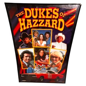 The Herzöge Von Hazzard Cast TV Show 1979 John Schneider Tom Wopat Catherine Bach 22x35 Original 1997 Reunion Poster