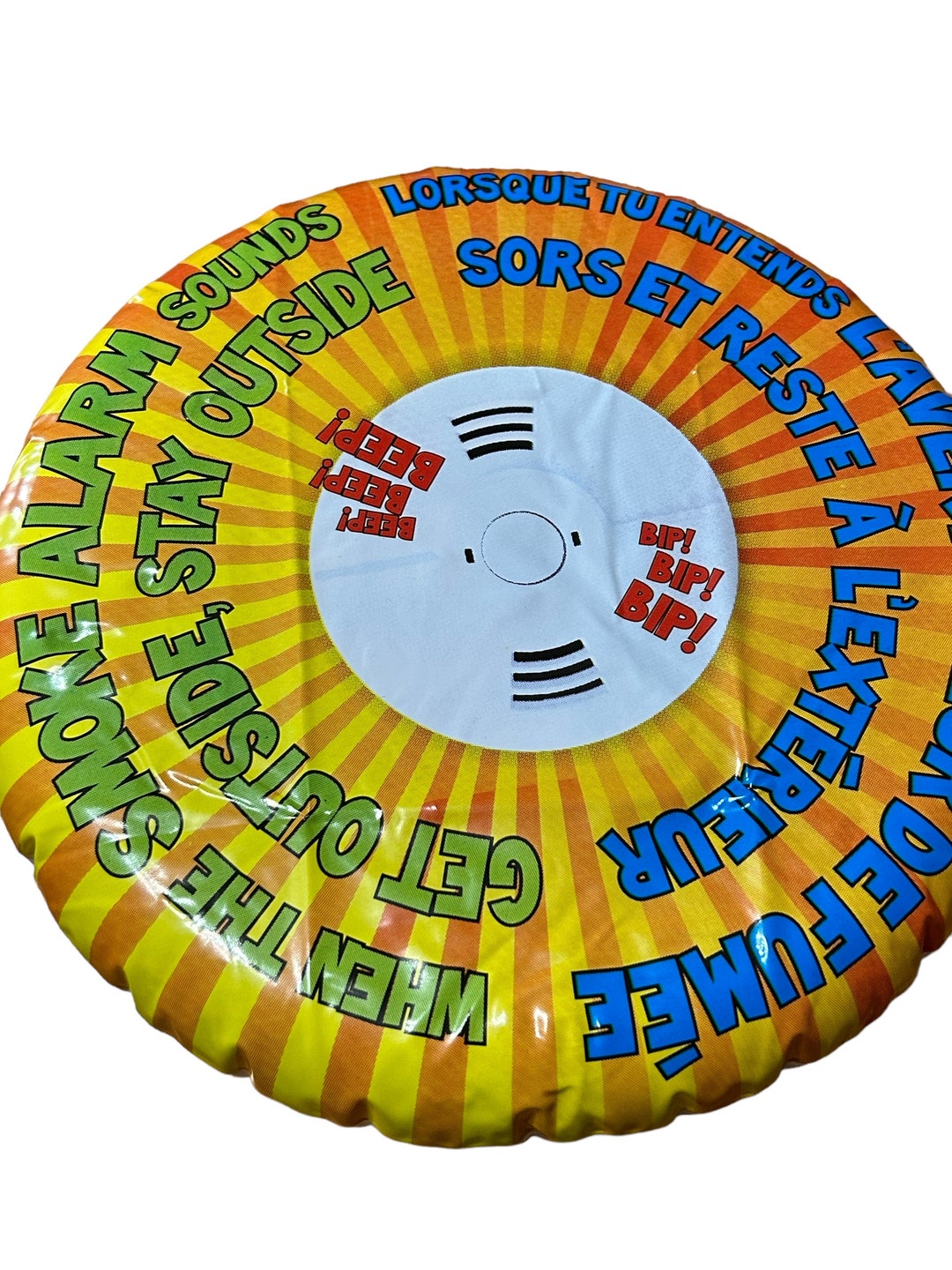 1980s Vintage Inflatable Fire Safety Frisbee Does Not Make Etsy