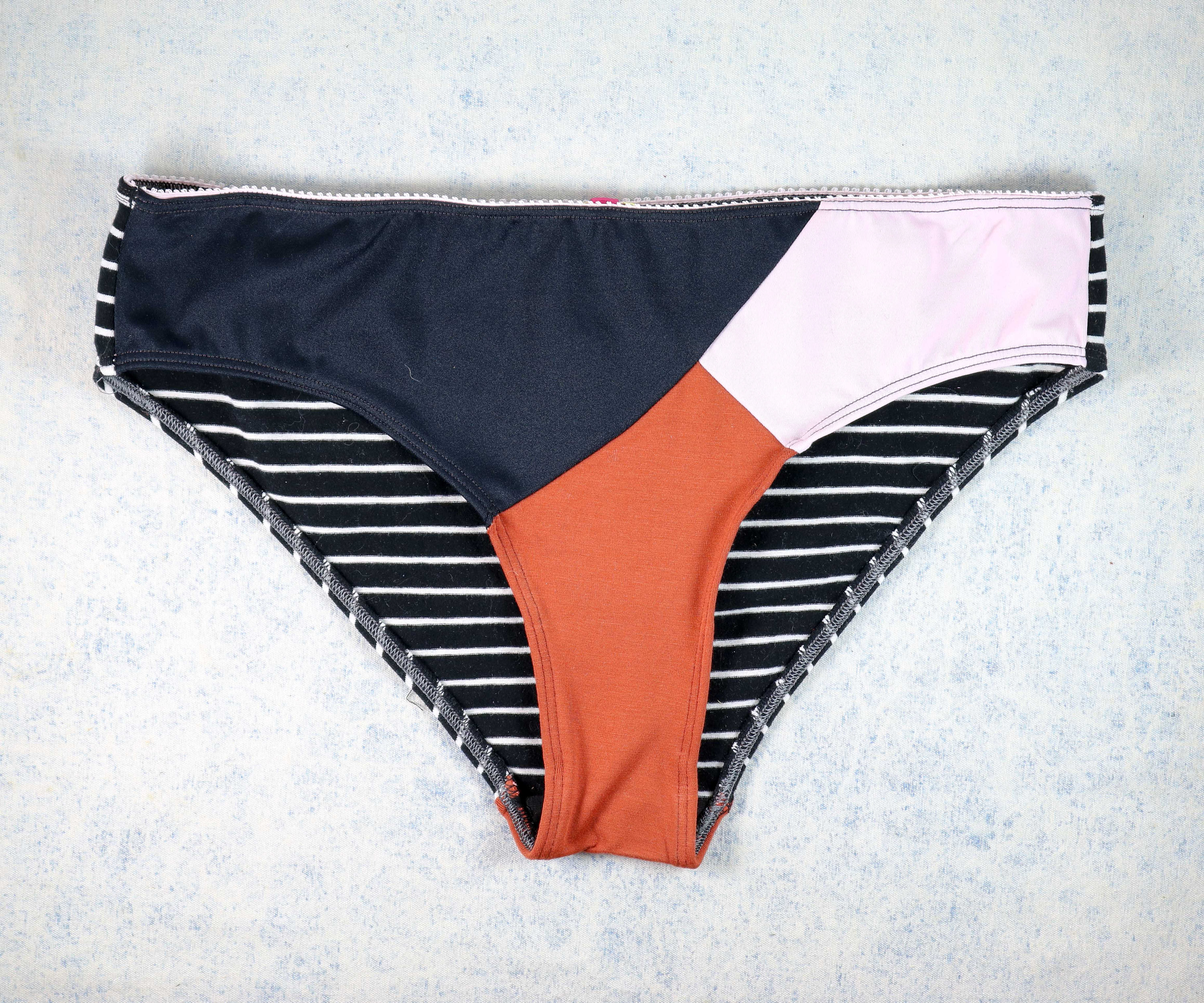 MEDIUM EVI Hipster cut panties, unique, upcycle and handmade in Québec