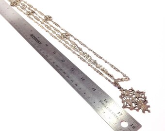 Antique 32" Cross Pendant Necklace, Fleur de Lis, Fratelli, Medieval Jewelry , Gothic Cross Necklace, Victorian Jewelry, Renaissance Costume