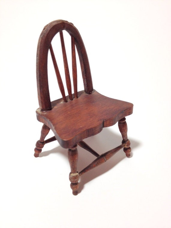 Antique Windsor Dollhouse Chair Miniature Chairs Dollhouse Etsy