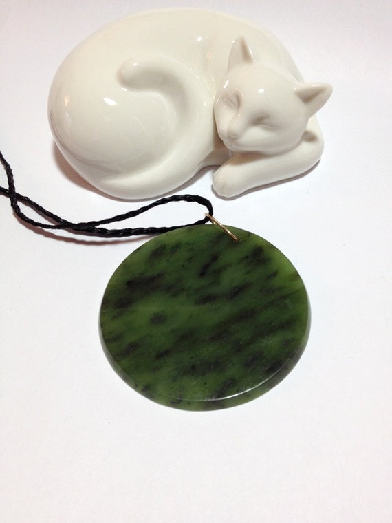 LARGE Jade Pendant, Pounamu Jade, March Birthston… - image 4