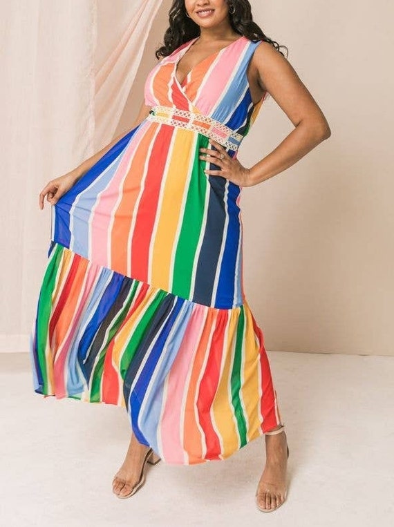 Multi-Color Dress-One Size-Plus main image 0